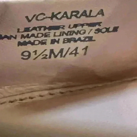 Vince Camuto Karala Beige Leather Mid Heel Pointed Toe Pump Choose 9.5M - Picture 9 of 9